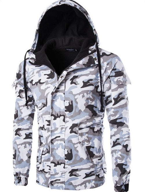 British Camouflage Trend Men's Hooded Jacket