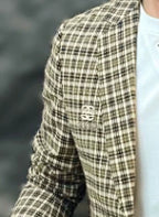 Versatile Plaid Suit For Men