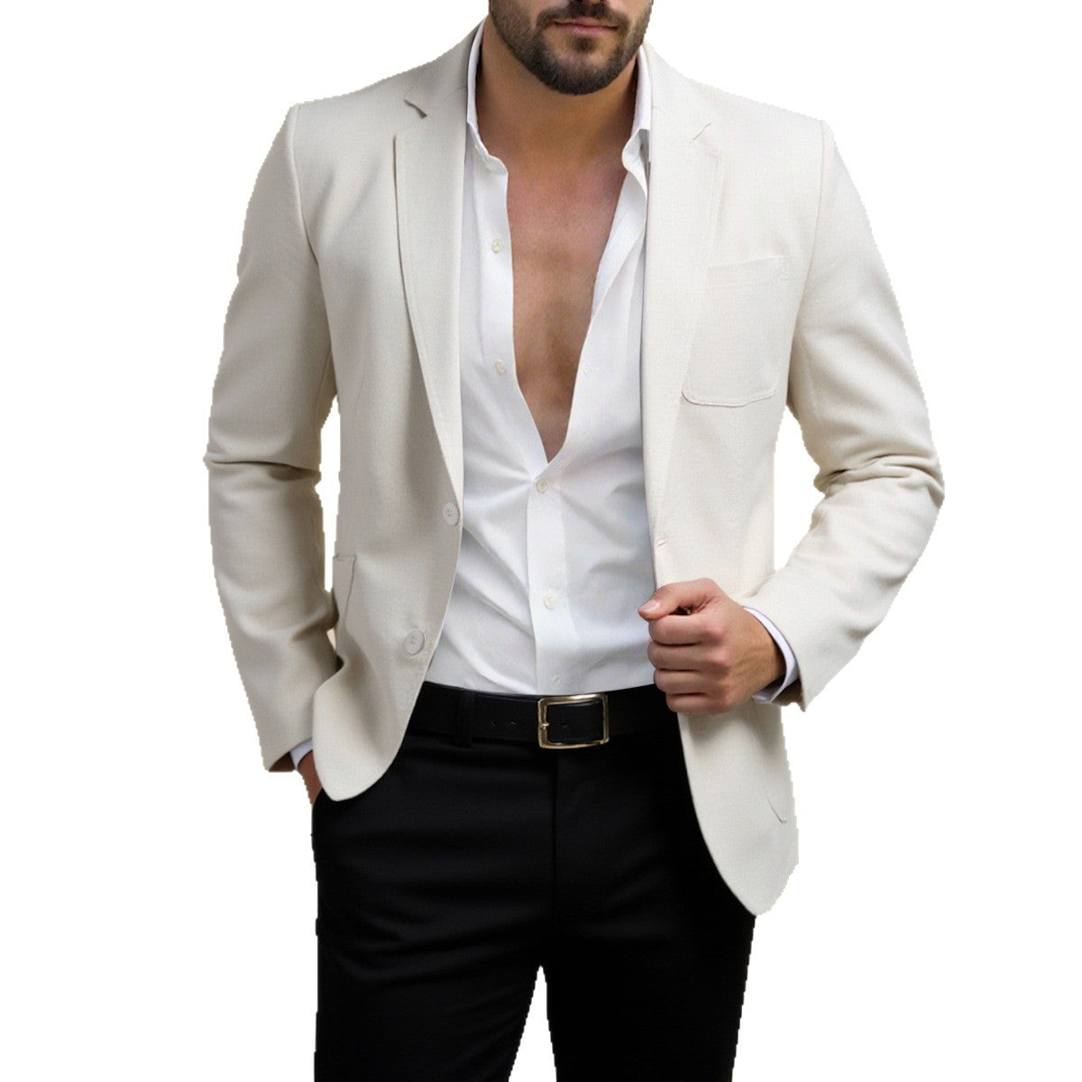 Linen Men's Korean Slim Fit Blazer